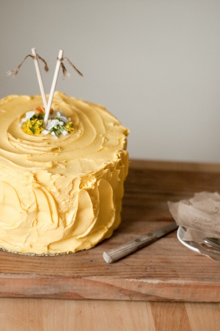 Yellow Birthday Cake Recipe | sophisticatedgourmet.com