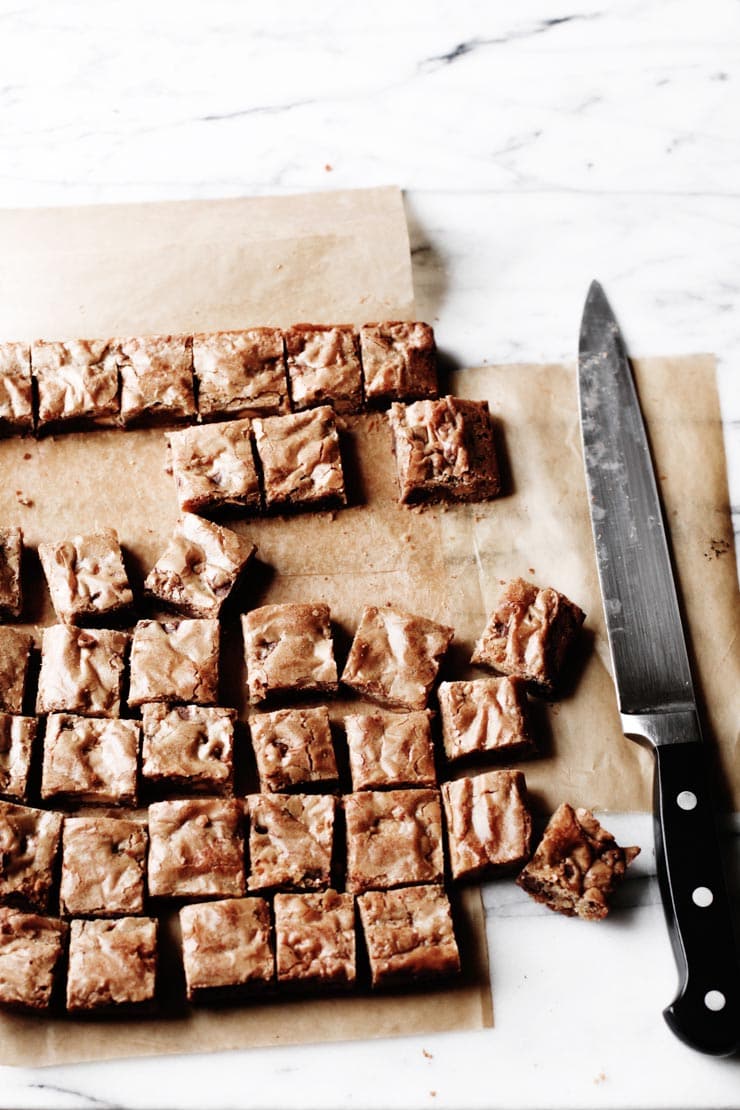 Cut blondies